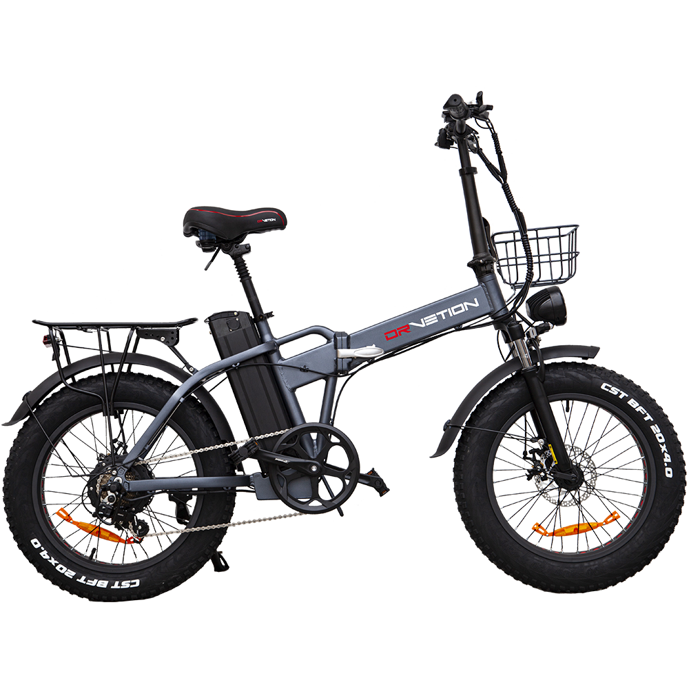 Black-Gray DrVetion At20 Eletric Fat Bike 10AH/...