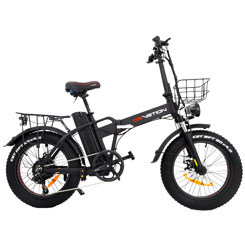 Matte Black DrVetion At20 Electric Fat Bike 10A...